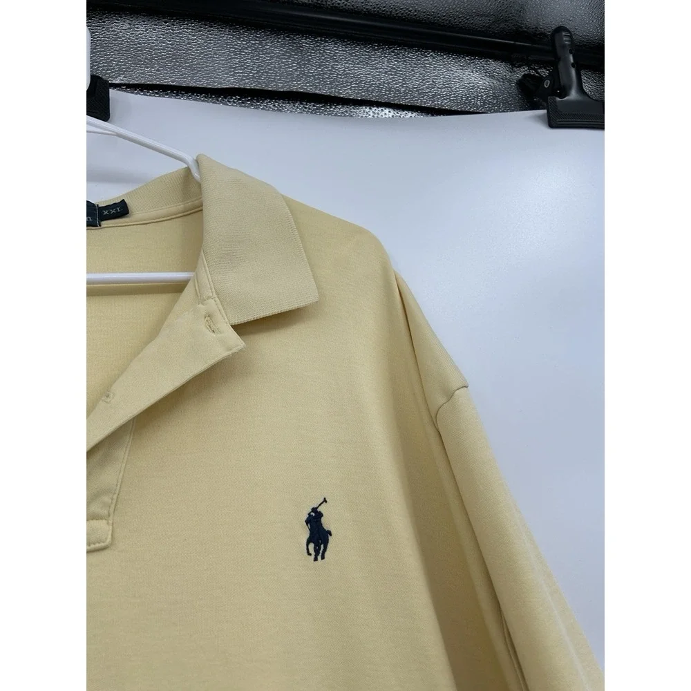 Polo Ralph Lauren Mens Short Sleeve‎ Polo Shirt Size XXL Preppy Butter Yellow